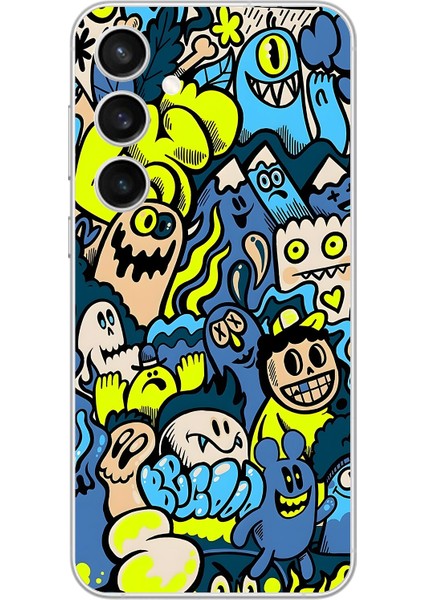 Samsung Galaxy S23+ Uyumlu Şeffaf Kılıf Graffiti 11 Tasarımlı