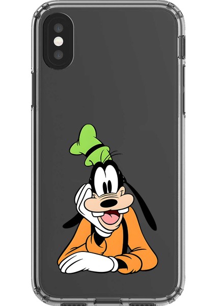iPhone x Uyumlu Şeffaf Kılıf Cartoon Goofy 5 Tasarımlı