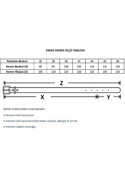 Debra 1pr Siyah Erkek Kemer