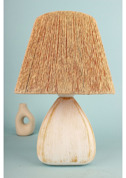Serre Handmade Seramik Abajur Natural