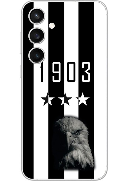 Samsung Galaxy S23 Uyumlu Şeffaf Kılıf Şeffaf 1907 Boğa Tasarımlı