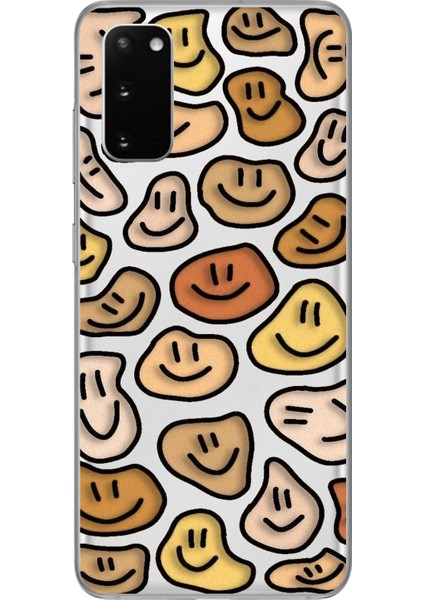 Samsung Galaxy S20+ Uyumlu Şeffaf Kılıf Şeffaf Wallpaper 8 Tasarımlı