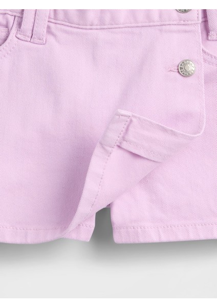 Kız Bebek Pembe Denim Şort Etek fiyatları