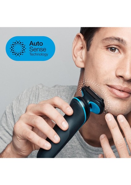 Yeni Seri 5 B1200S Kablosuz Tıraş Makinesi, Autosense, Easyclean, Easyclick, Islak & Kuru