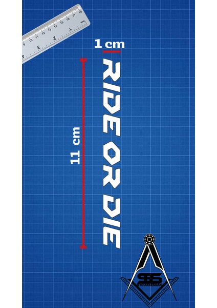 Ride Or Die Yazı Jdm Motosiklet Kask Etiket Sticker 11X1CM Beyaz Renk fiyatları