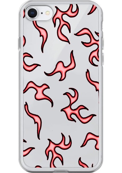 iPhone 6 Plus Uyumlu Şeffaf Kılıf Şeffaf Wallpaper 4 Tasarımlı