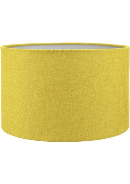 Sarı Lambader Başlığı Kumaş Silindir Çap 30 cm AB860