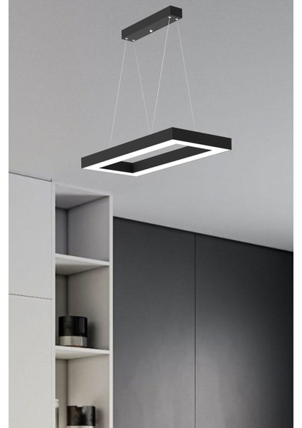 Mesıta ( Siyah Kasa, Beyaz Işık ) Ledli Modern LED Avize, Salon, Mutfak, Oturma Yatak Odası, Sarkıt modelleri