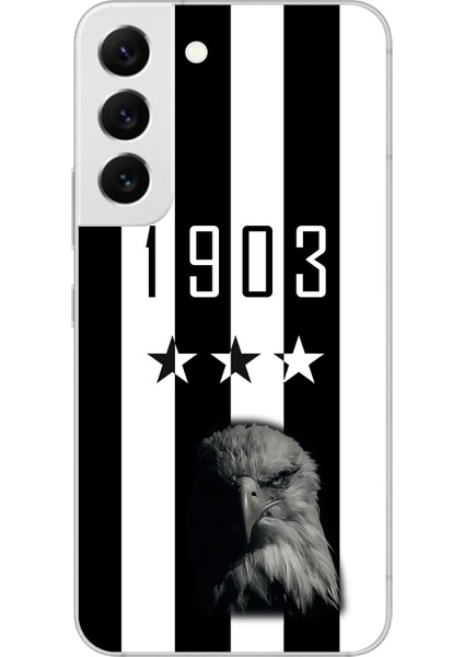 Samsung Galaxy S22 Uyumlu Şeffaf Kılıf Şeffaf 1907 Boğa Tasarımlı