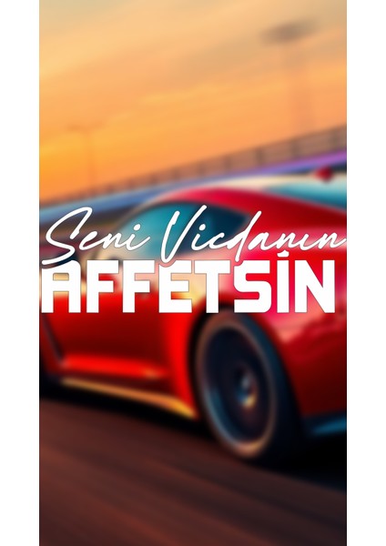 Seni Vicdanın Affetsin Yazı Jdm Araba-Motosiklet Cam Etiket Sticker 24X8,4CM Beyaz Renk