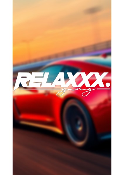 Relax Gang Yazı Jdm Araba-Motosiklet Cam Etiket Sticker 28X7CM Beyazrenk
