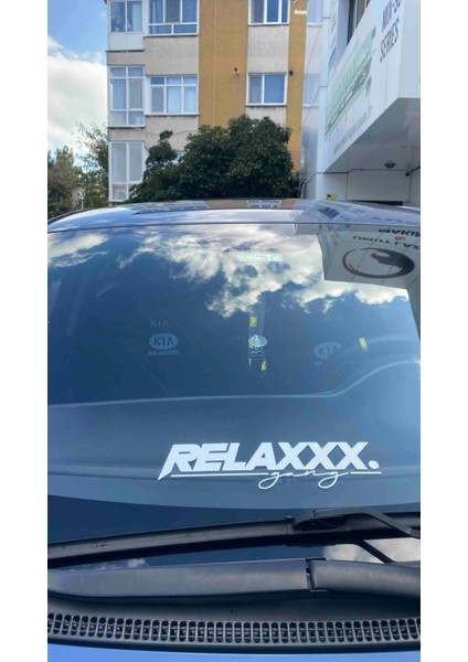 Relax Gang Yazı Jdm Araba-Motosiklet Cam Etiket Sticker 28X7CM Beyazrenk fiyatları