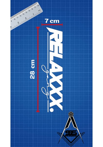 Relax Gang Yazı Jdm Araba-Motosiklet Cam Etiket Sticker 28X7CM Beyazrenk modelleri