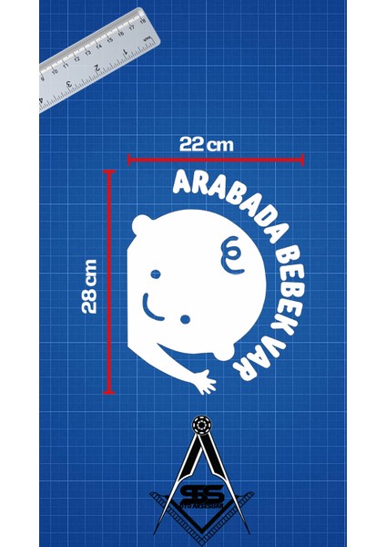 Arabada Bebek Var Araba Cam Sticker 24X28CM Tek Elli fiyatları