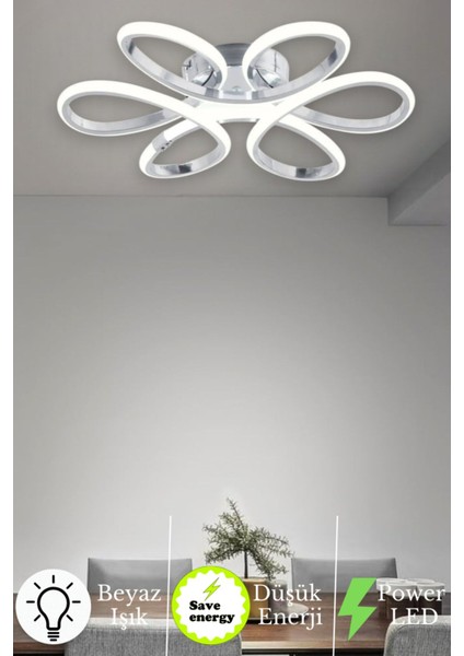 Nipul Modern Plafonyer Tavana Sıfır Beyaz Işık Salon Mutfak Yatak Odası LED Avize Gri Kasa fiyatları