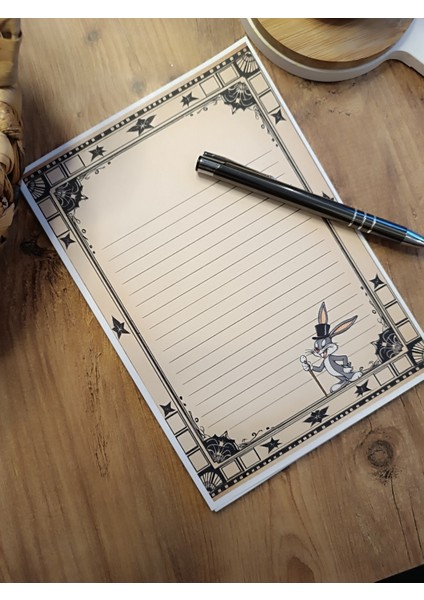 Özel Tasarım Çizgi Film Karakterleri Temalı Notepad