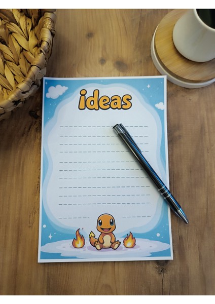 Özel Tasarım Çizgi Film Karakterleri Temalı Notepad