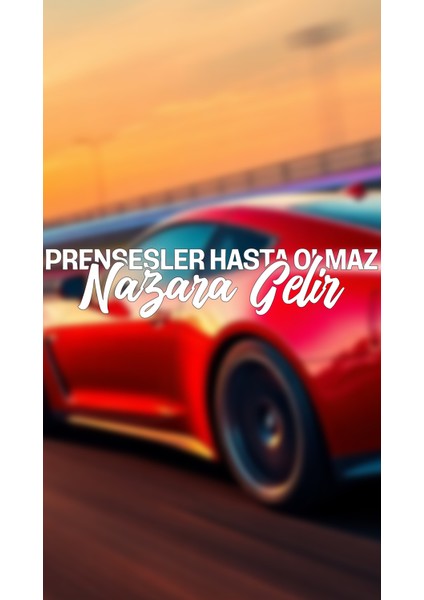 Prensesler Hasta Olmaz, Nazara Gelir Yazı Jdm Araba-Motosiklet Cam Etiket Sticker 19X4CM Beyaz Renk