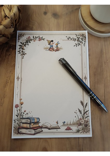 Özel Tasarım Çizgi Film Karakterleri Temalı Notepad