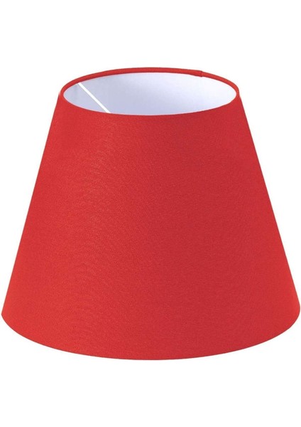 Kırmızı Lambader Başlığı Çap 35 cm Konik Kumaş AB855