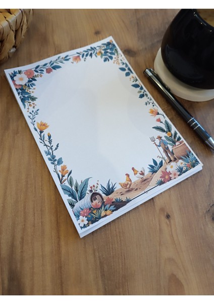 Özel Tasarım Çiftlik Temalı Notepad