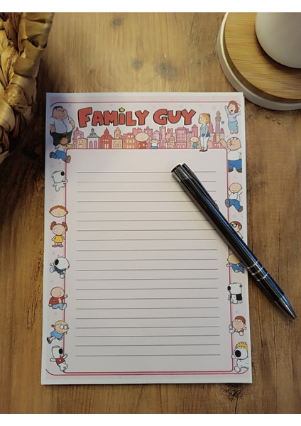 Özel Tasarım Çizgi Film Karakterleri Temalı Notepad