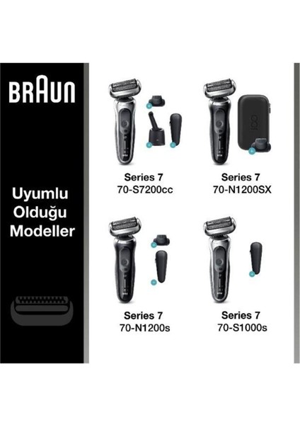 7 Series 73S Tıraş Makinesi Yedek Başlığı Gümüş