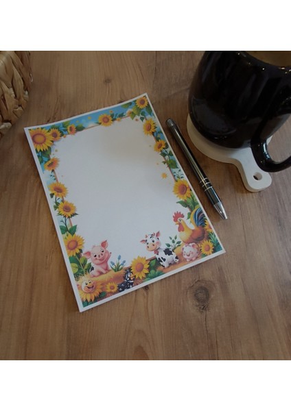 Özel Tasarım Çiftlik Temalı Notepad