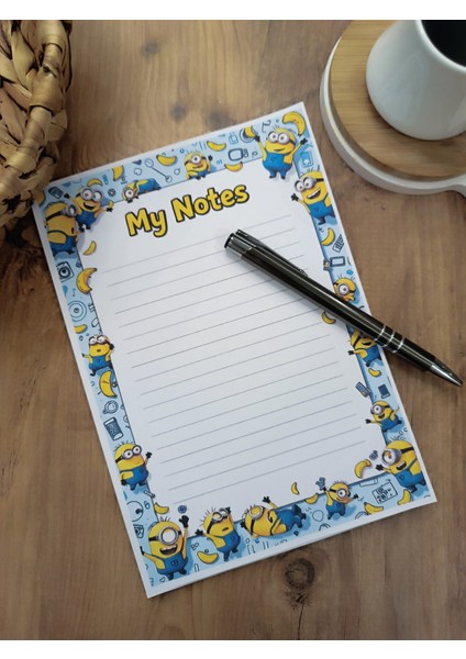 Özel Tasarım Animasyon Karakterleri Temalı Notepad