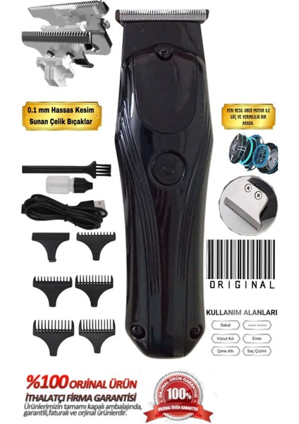 AR-0032 Profesyonel Şarjlı Saç Sakal Tıraş Makinesi