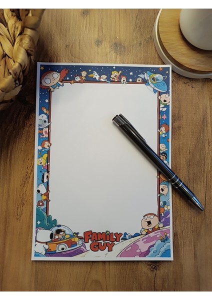 Özel Tasarım Çizgi Film Karakterleri Temalı Notepad