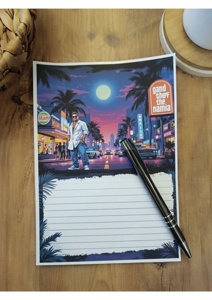 Özel Tasarım Oyun Karakterleri Temalı Notepad