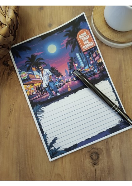 Özel Tasarım Oyun Karakterleri Temalı Notepad