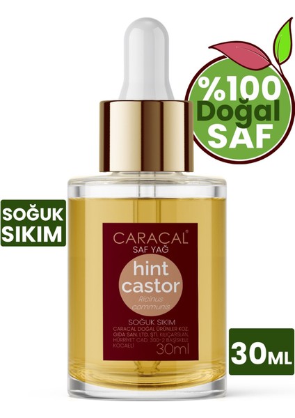 Hint Yağı %100 Saf Doğal Soğuk Sıkım Castor Oil Kastor Yağı 30ML