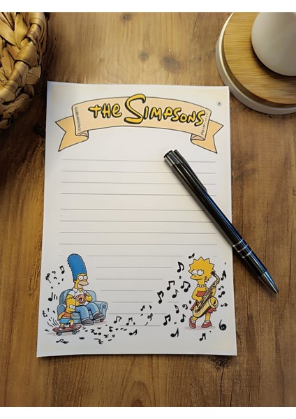 Özel Tasarım Çizgi Film Karakterleri Temalı Notepad