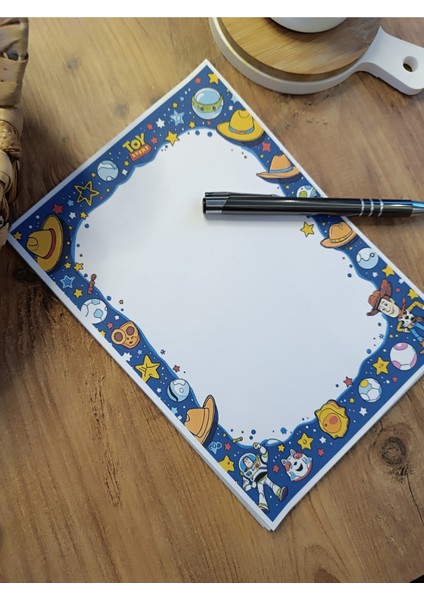 Özel Tasarım Animasyon Karakterleri Temalı Notepad