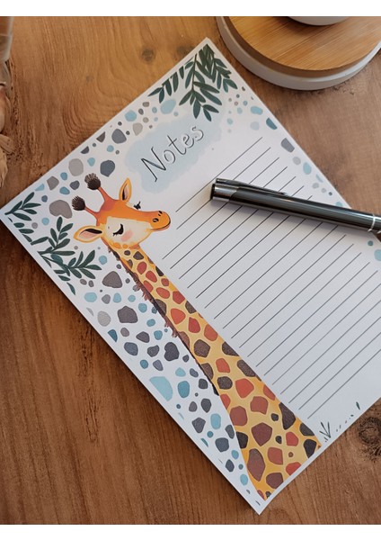Özel Tasarım Hayvan Temalı Notepad
