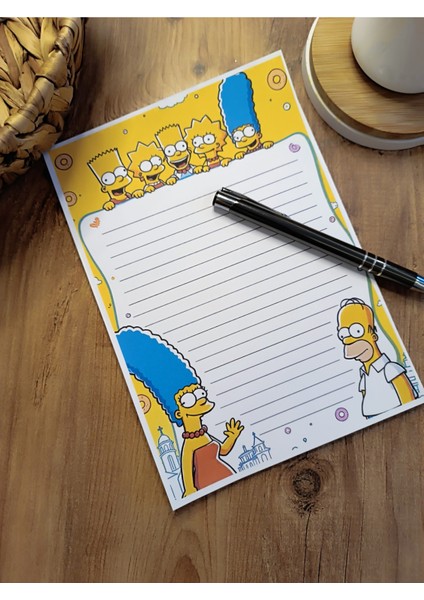 Özel Tasarım Çizgi Film Karakterleri Temalı Notepad fiyatları