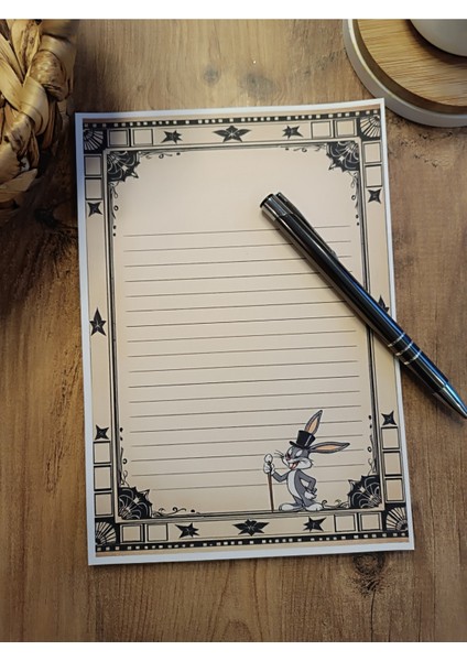 Özel Tasarım Çizgi Film Karakterleri Temalı Notepad
