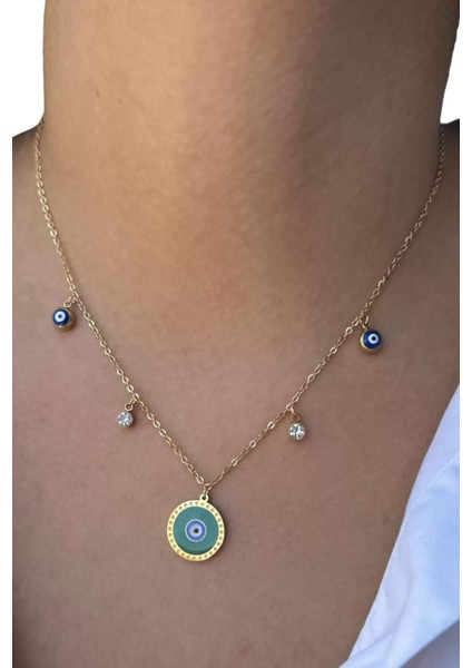 Nazarsavar Çelik Charm Kolye