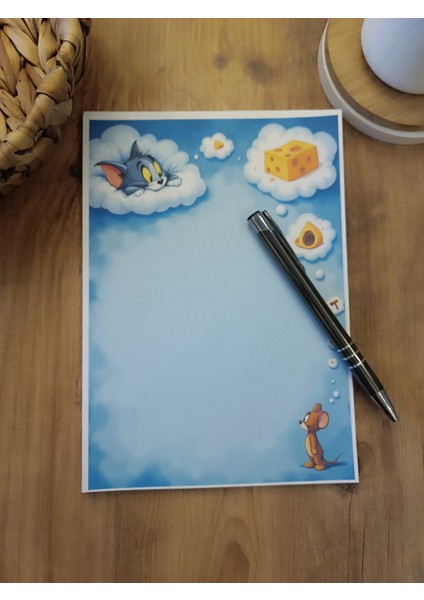 Özel Tasarım Çizgi Film Karakterleri Temalı Notepad