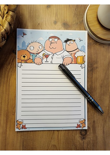 Özel Tasarım Çizgi Film Karakterleri Temalı Notepad