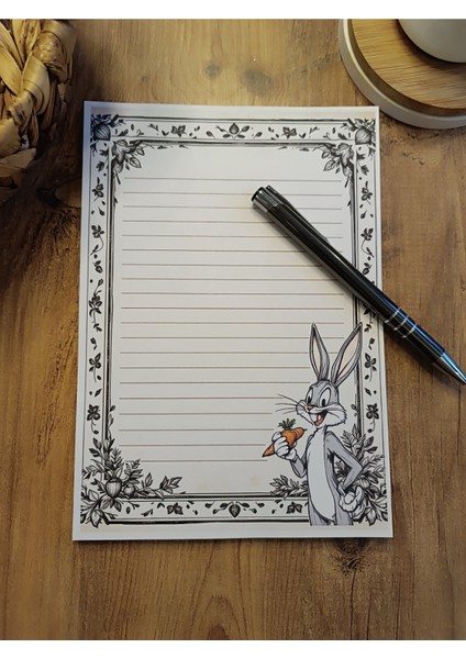 Özel Tasarım Çizgi Film Karakterleri Temalı Notepad