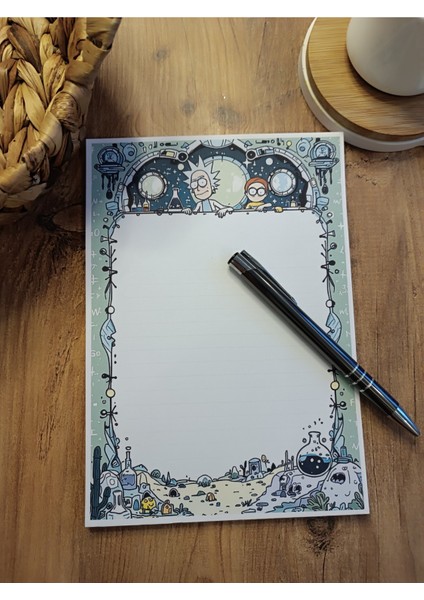 Özel Tasarım Çizgi Film Karakterleri Temalı Notepad