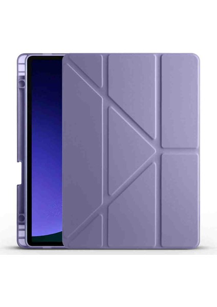 Honor Pad V9 11.5 Inç 2025 ile Uyumlu Kılıf Üçgen Tri Folding Kalem Bölmeli Standlı Kılıfı