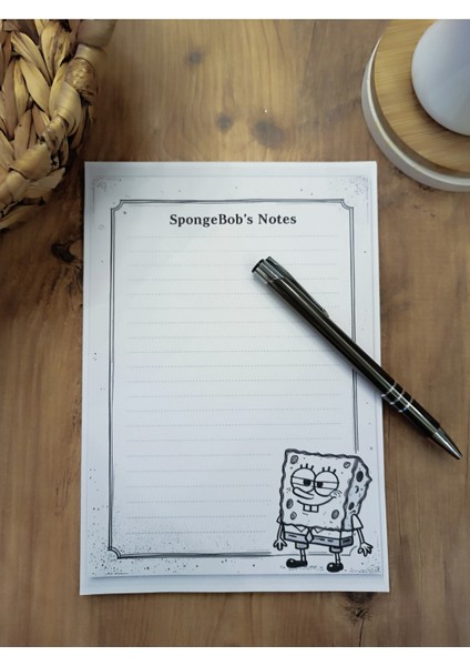 Özel Tasarım Çizgi Film Karakterleri Temalı Notepad