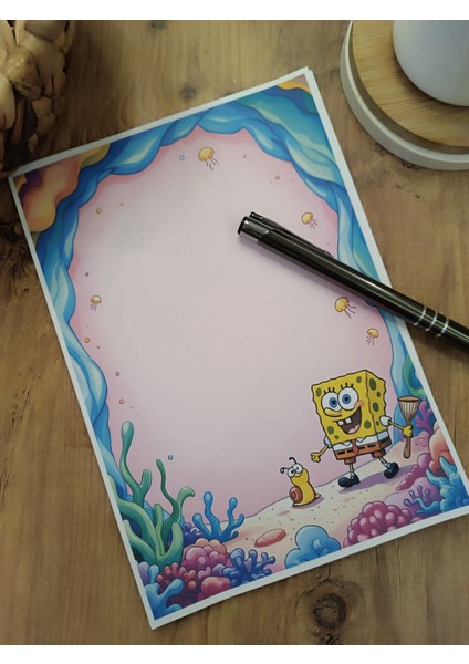 Özel Tasarım Çizgi Film Karakterleri Temalı Notepad