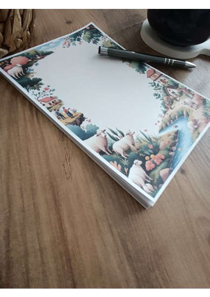 Özel Tasarım Çiftlik Temalı Notepad