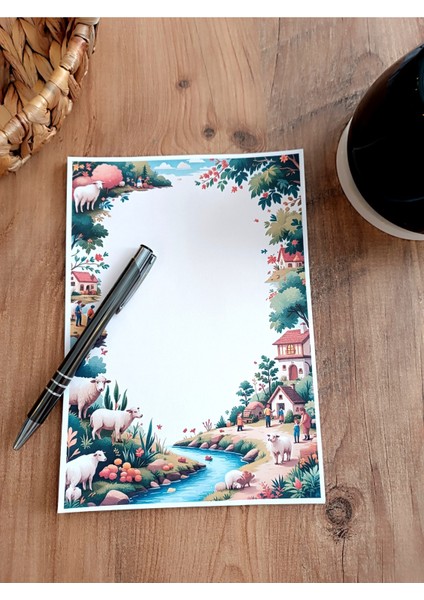 Özel Tasarım Çiftlik Temalı Notepad