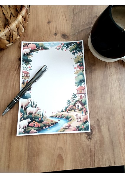 Özel Tasarım Çiftlik Temalı Notepad